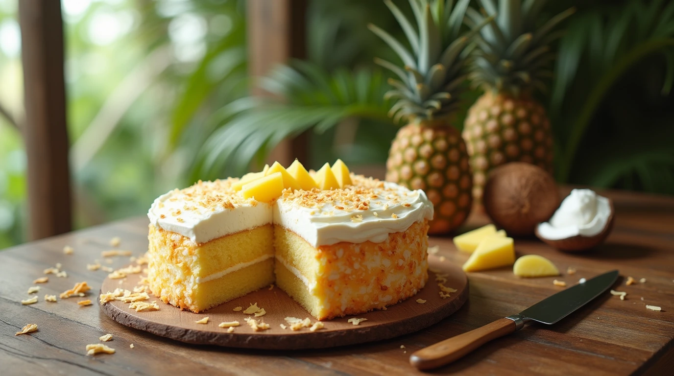 Best Pineapple Coconut Cake Recipe – Moist, Fluffy & Easy to Make